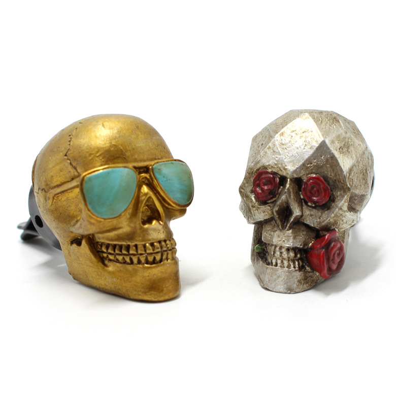 Car Air Freshener - 2‌pcs/set Resin Rose Skull Car Air