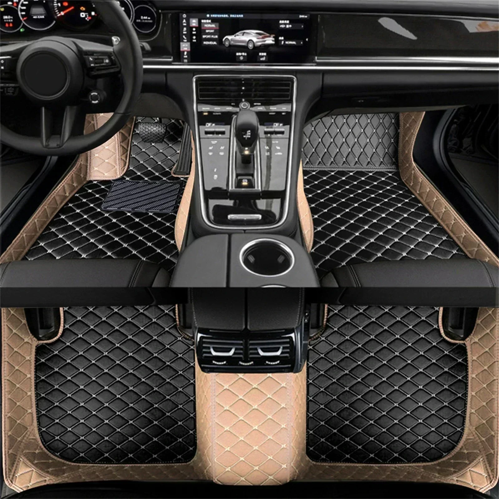 Color Splicing Car Floor Mats  - đánh giá và giá Car Floor Mat